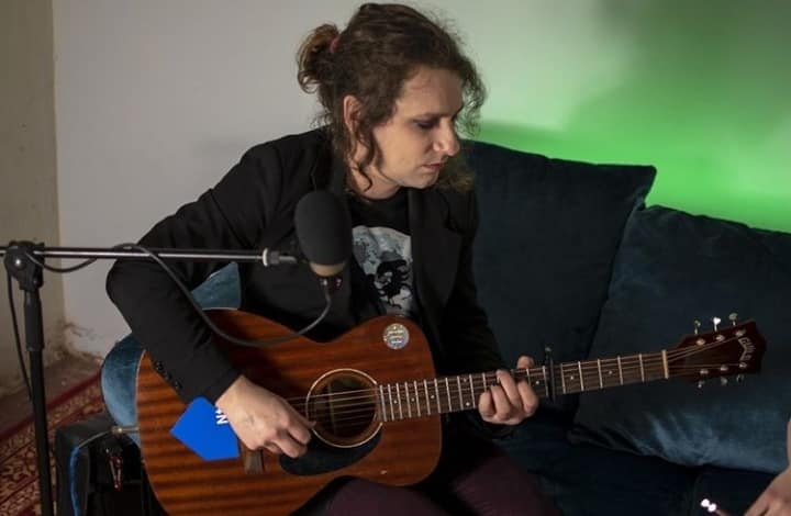 A quiet moment with the guitar